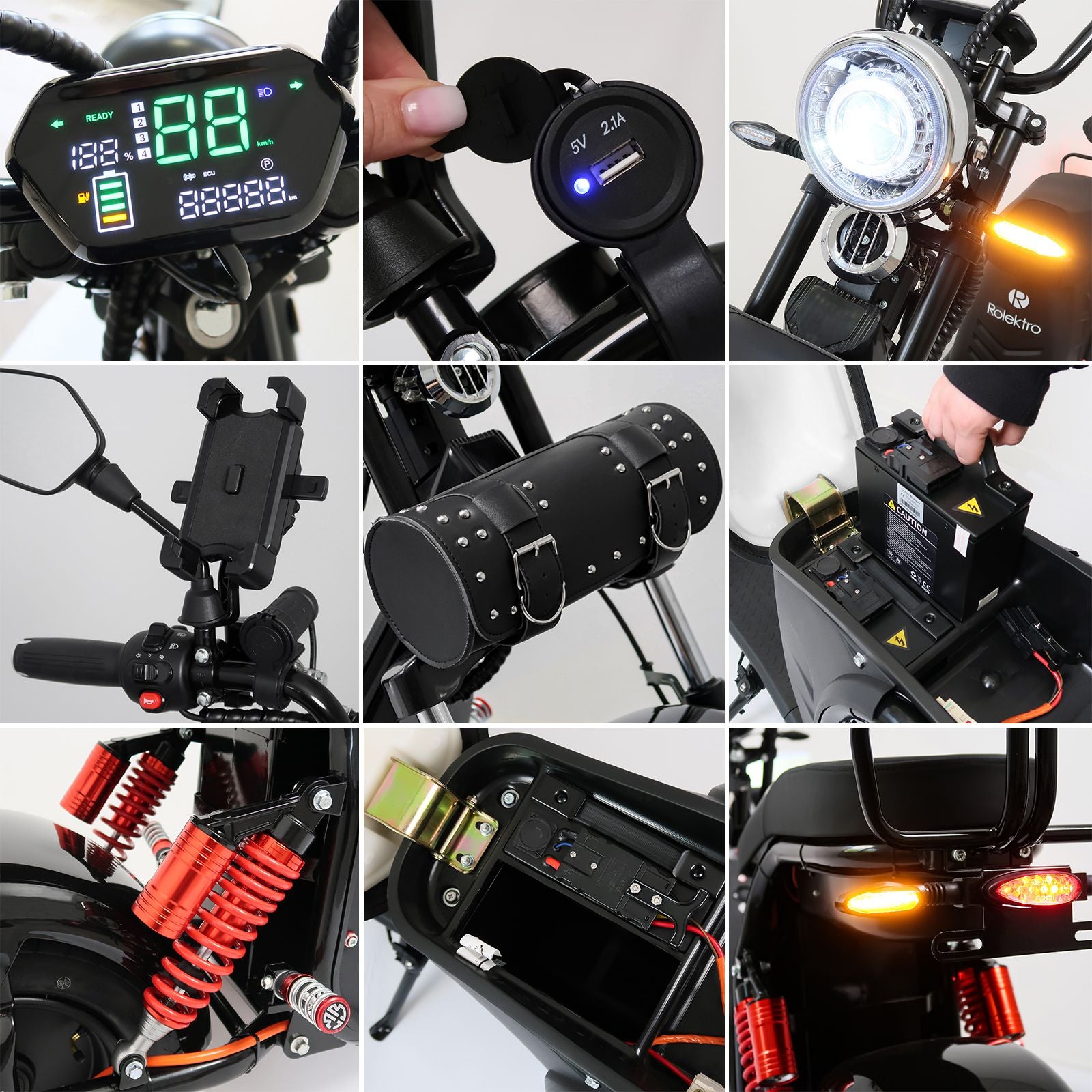 Rolektro E-Chopper 45 Lithium, 45 km/h