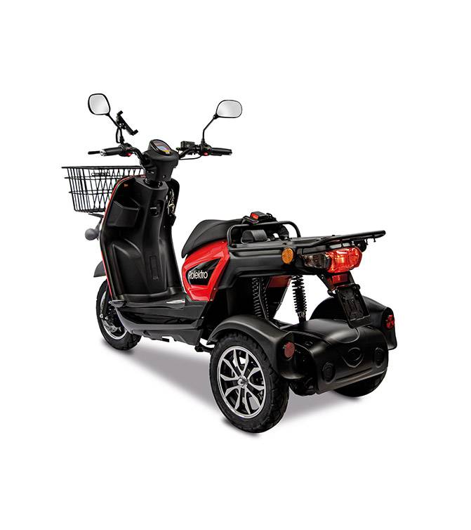 Rolektro, E-Carrier 25 V.3 Lithium, Rot, mit XXL-Koffer, 60V-32,5Ah Akku, 1000 Wat
