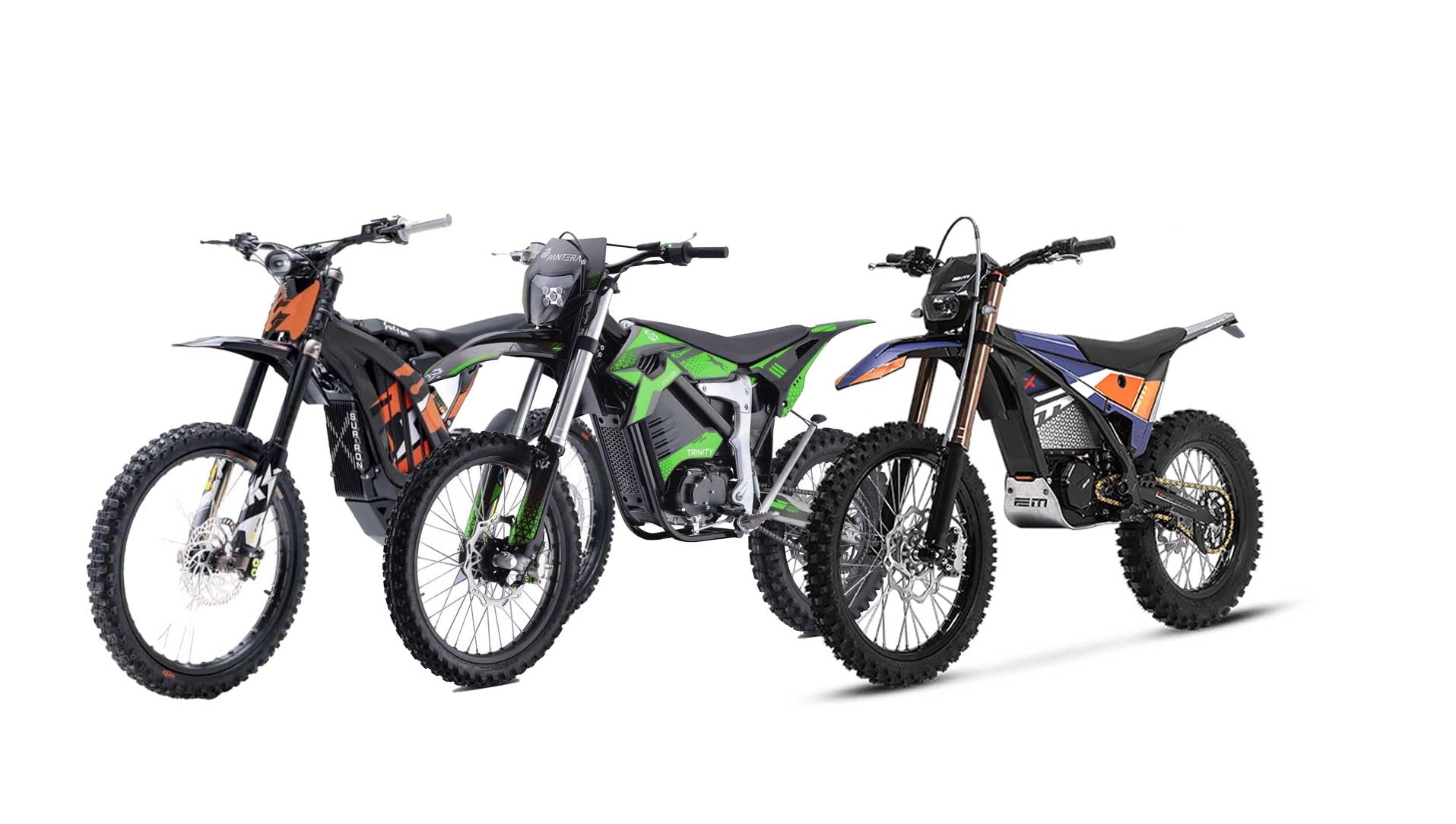 Elektro-Enduro Vergleich: KTM Freeride E 2025, Trinity Panthera, Caofen F80 & Co