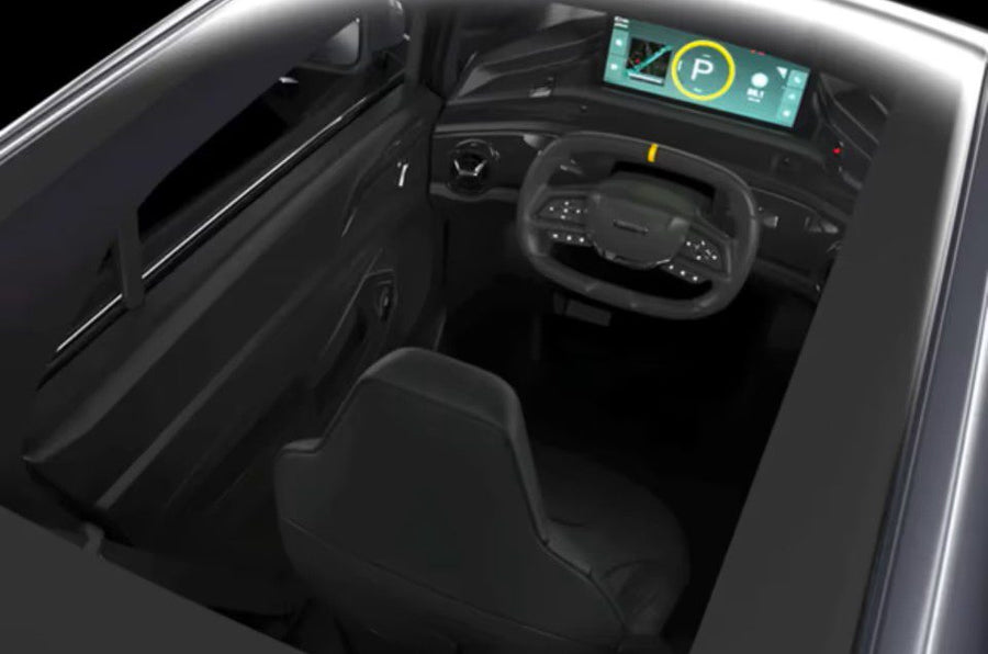 Fahrerplatz und Innenraum eines elektrischen L6e-Mopedautos von SWAPA