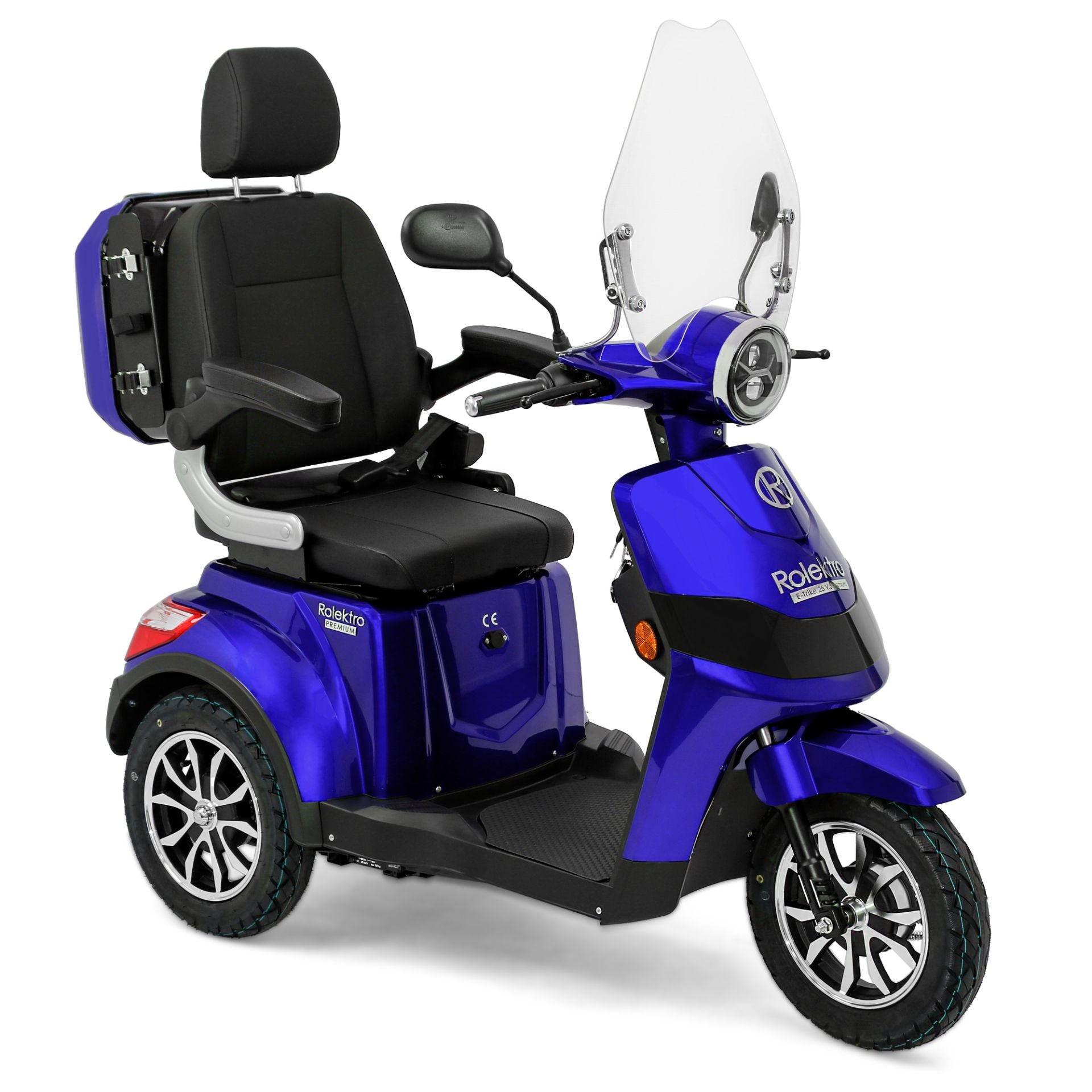 Rolektro E-Trike 25 V.3 Premium, Lithium, 25 km/h Blau