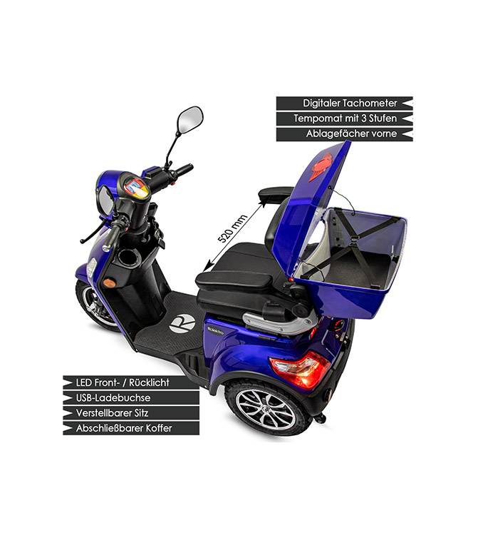 Rolektro, E-Trike 25 V.3 Lithium, 60-30AH Akku, 1000 Watt
