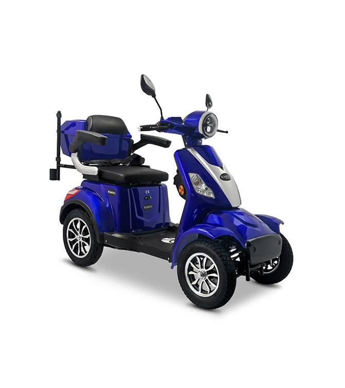 Rolektro Elektroroller E-Quad 25 V.3 Lithium, 60V-30Ah Akku, 1000 Watt Blau
